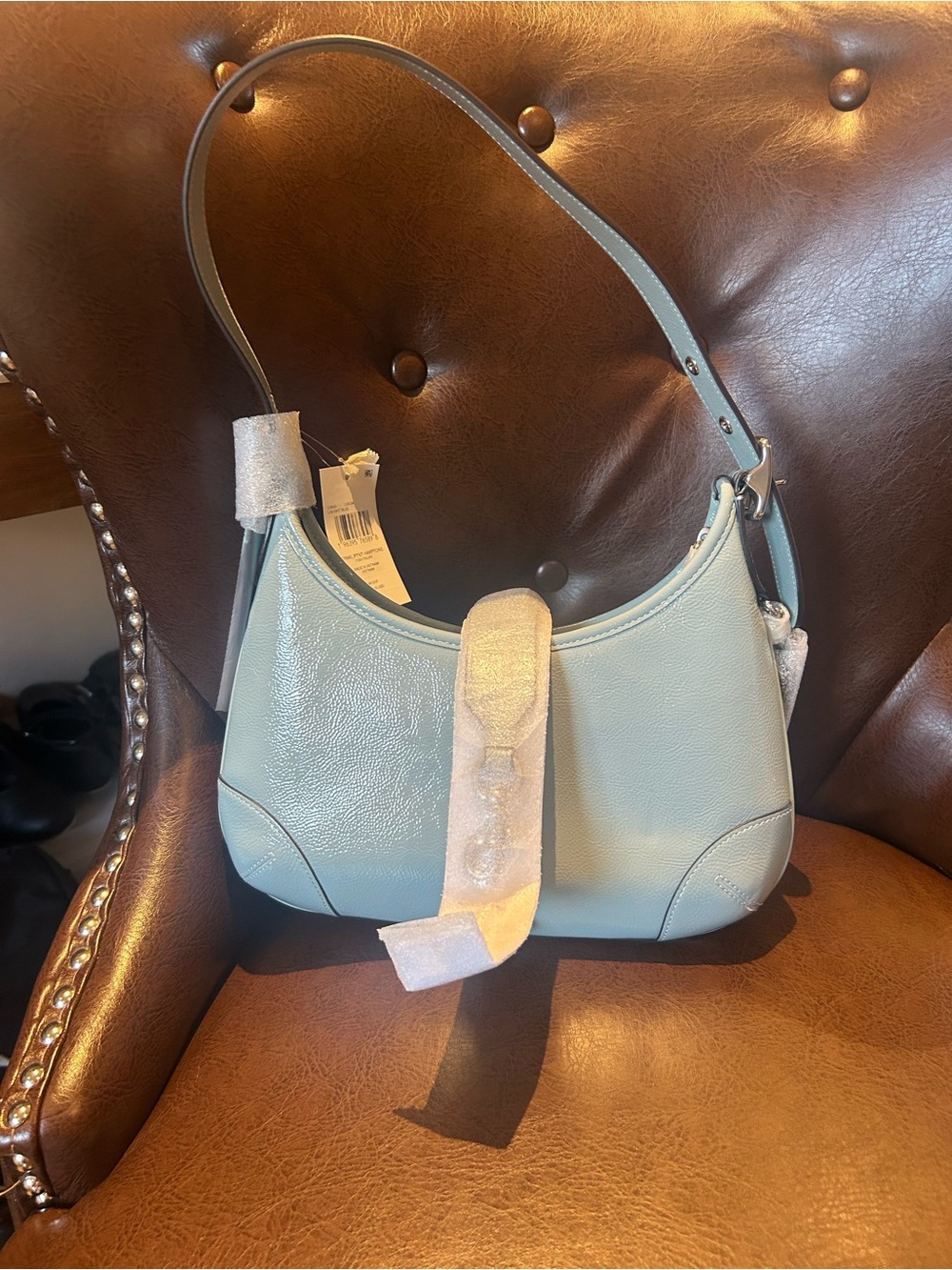 BNWT Coach Small Hobo Shoulder Bag in robin egg blue